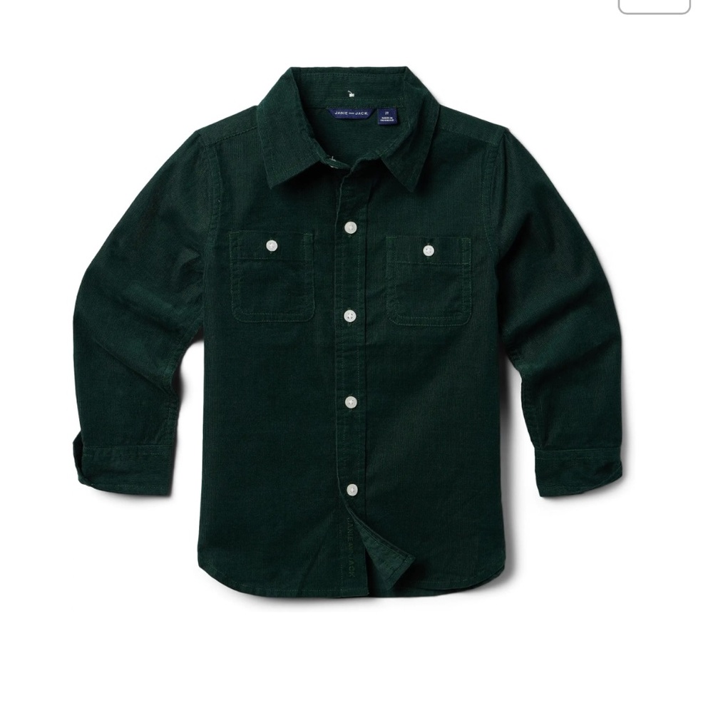 Janie and Jack size 4 corduroy button up shirt